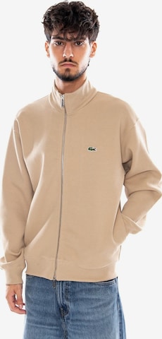 Giacca di felpa 'SWEATSHIRT BEIGE' di LACOSTE in beige: frontale