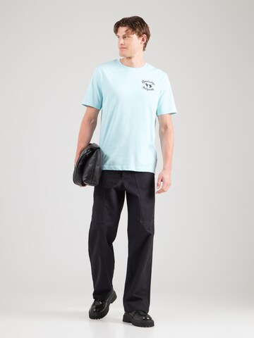 KnowledgeCotton Apparel Μπλουζάκι σε μπλε