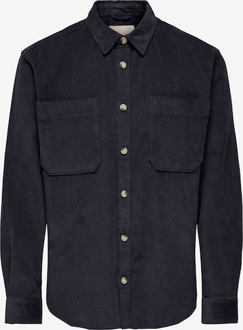 Comfort fit Camicia 'ONSALP' di Only & Sons in blu: frontale
