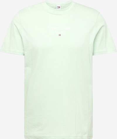 Tricou Tommy Jeans pe verde pastel / alb, Vizualizare produs