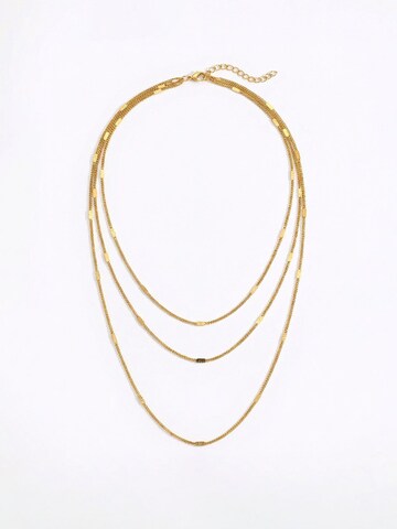 Nemomatheo Necklace 'Invisible Layers – Dreifache Feingliederkette' in Gold: front