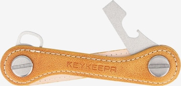 Keykeepa Schlüsselanhänger 'Leather' in Gelb: predná strana