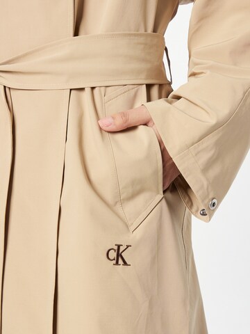 Calvin Klein Jeans Between-Seasons Coat in Beige