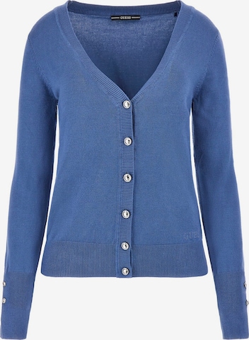 GUESS Knit Cardigan 'Zena' in Blue: front