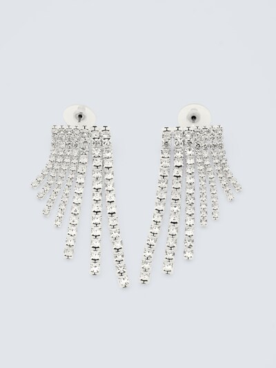 LeGer by Lena Gercke Boucles d'oreilles 'Liz' en argent / transparent, Vue avec produit