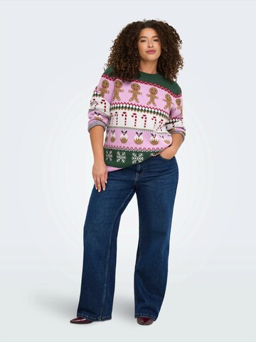 ONLY Carmakoma Pulover 'CARXMAS HO' | roza barva