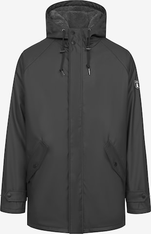 Derbe Winterjacke 'Trekholm' in Schwarz: Vorderseite