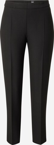 BOSS Slim fit Pleated Pants 'Tiluna' in Black: front