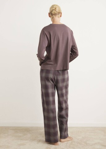 MANGO Pyjama 'Combofra' in Braun