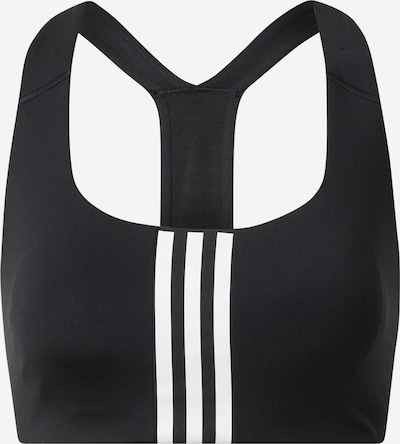 ADIDAS SPORTSWEAR Soutien-gorge de sport 'Powerimpact' en noir / blanc, Vue avec produit