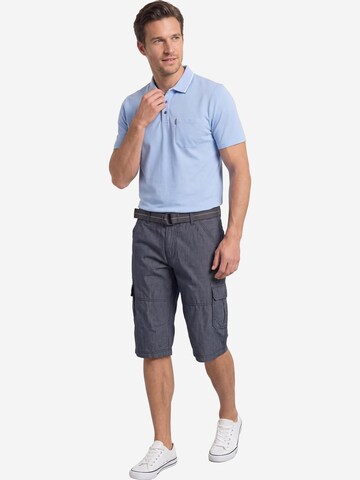 CASAMODA Regular Cargo Pants 'Cargo-Bermuda 3/4' in Blue