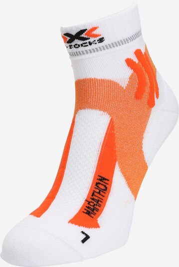 X-SOCKS Спортни чорапи 'MARATHON' в сиво / оранжево / черно / бяло, Преглед на продукта