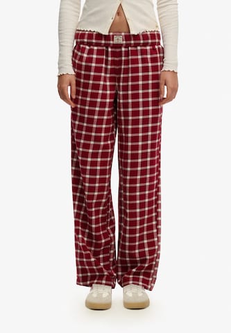 Wide Leg Pantalon Superdry en rouge : devant