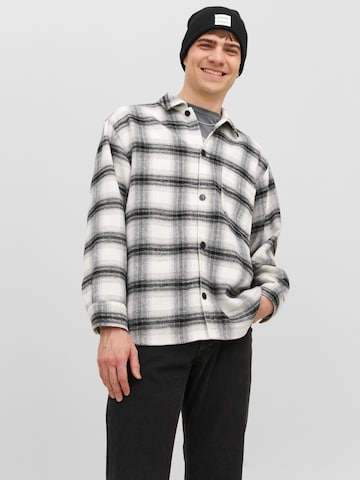 JACK & JONES Comfort fit Button Up Shirt 'Zac' in White: front