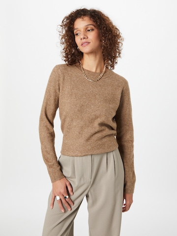 PIECES Sweater 'Janita' in Brown: front