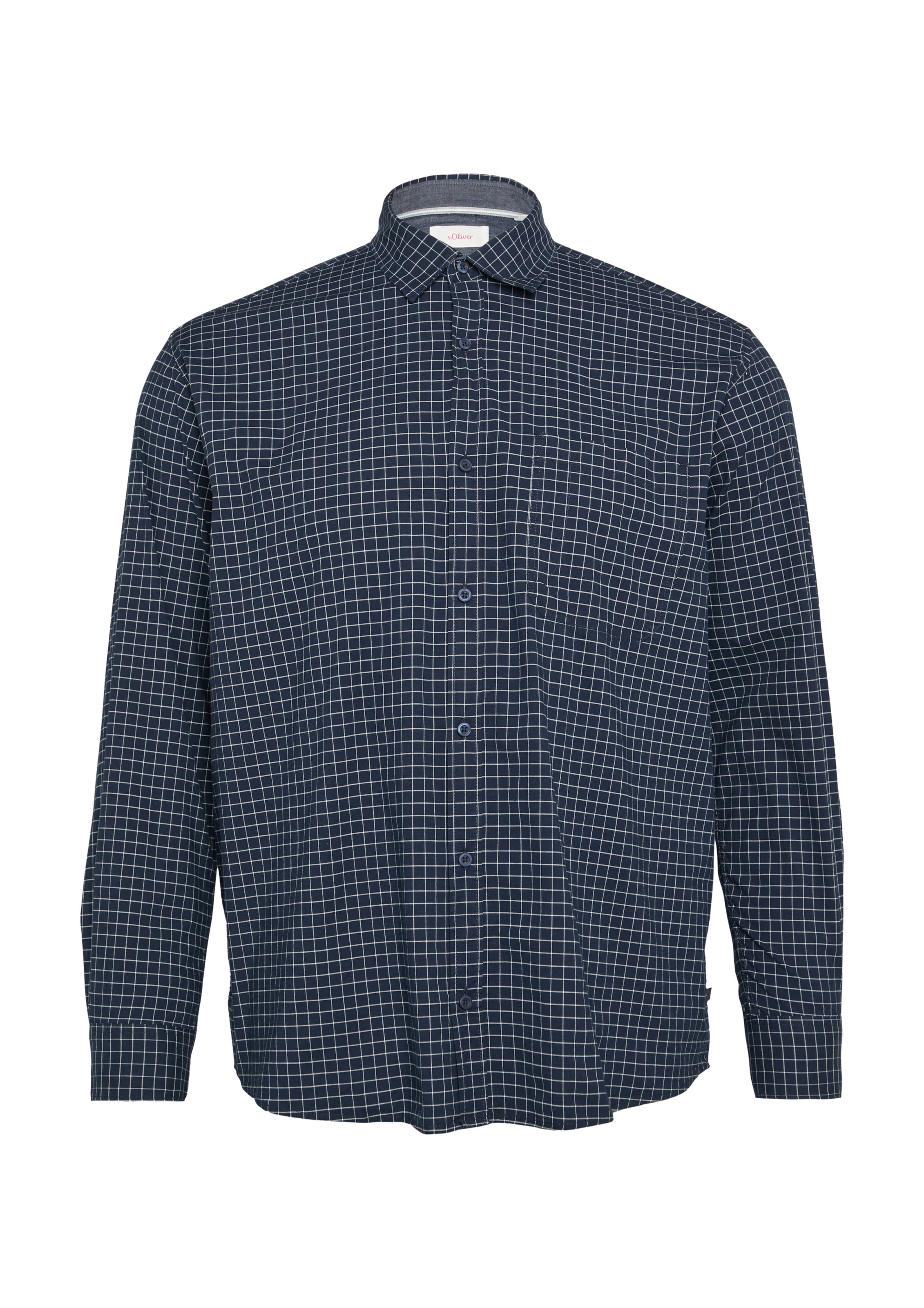 s.Oliver Men Big Sizes Hemd in Blau: Vorderseite