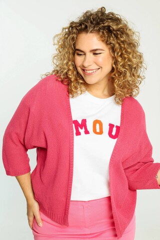 Paprika Strickjacke in Pink: Vorderseite