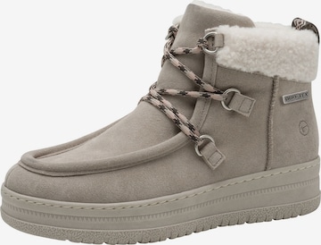 Tamaris Schnürstiefelette in Grau: Vorderseite