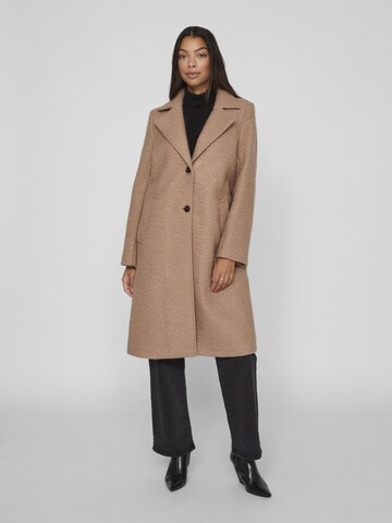 VILA Between-Seasons Coat in Brown: front