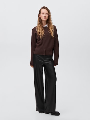 MANGO TEEN Wide leg Trousers 'Fivepu' in Black