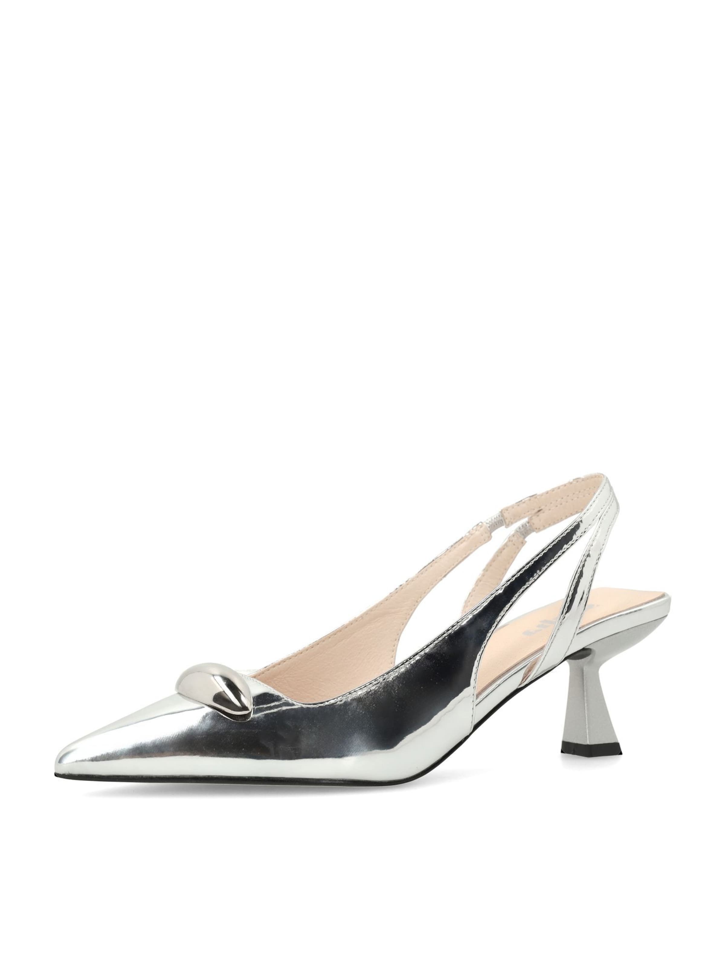 Escarpins à bride arrière SACHA en argent : devant