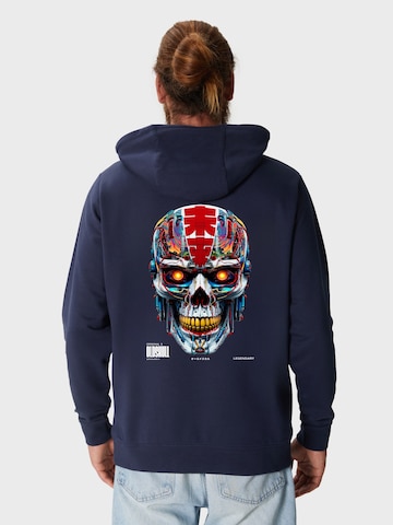 Oldskull Sweatshirt 'Xtreme Vivid Skull' in Blau: Vorderseite