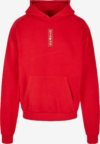 Merchcode Sweatshirt 'Peanuts - House Of Snoopy' in Red: front