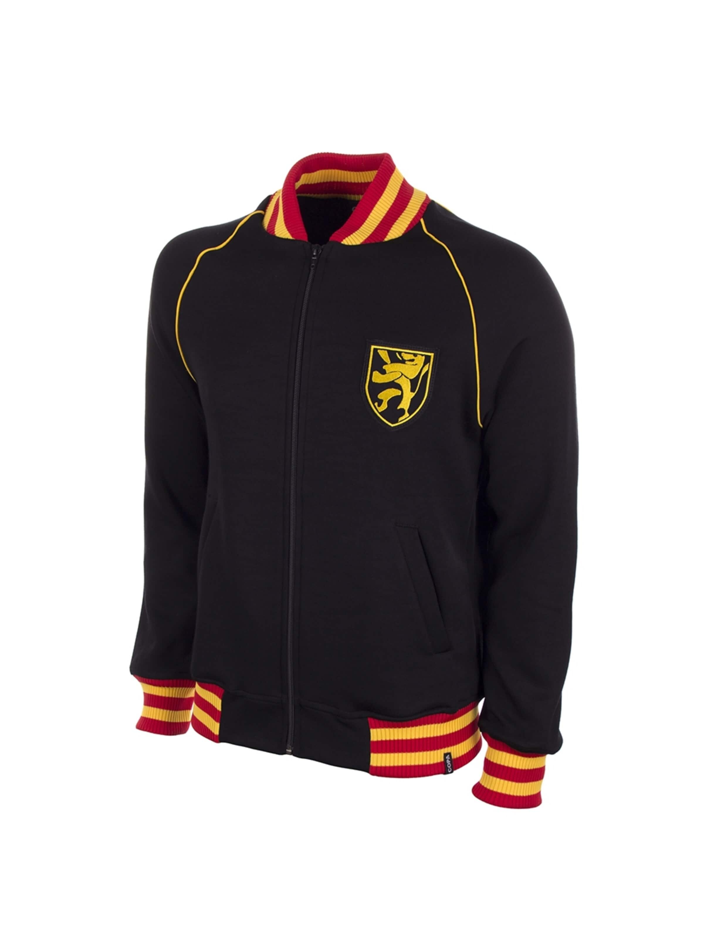 COPA FOOTBALL Sportjas 'België 1960's Retro Voetbaljack' in Zwart: voorkant