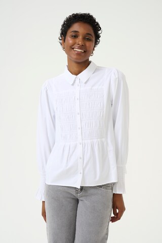 Cream Bluse 'Adeline' i hvid: forside