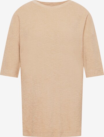 A LOT LESS Oversized shirt 'Luna' in Beige: voorkant