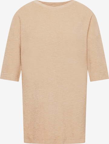 A LOT LESS Oversized shirt 'Luna' in Beige: front