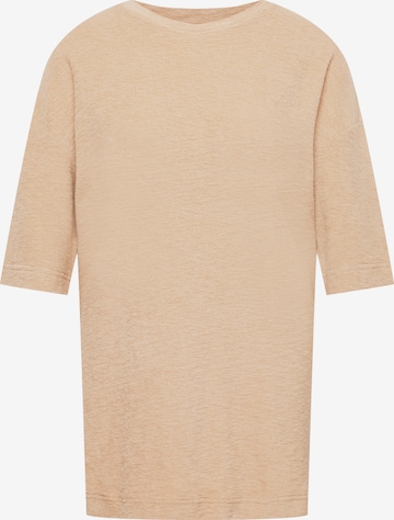 A LOT LESS Oversized Shirt 'Luna' in Beige: front