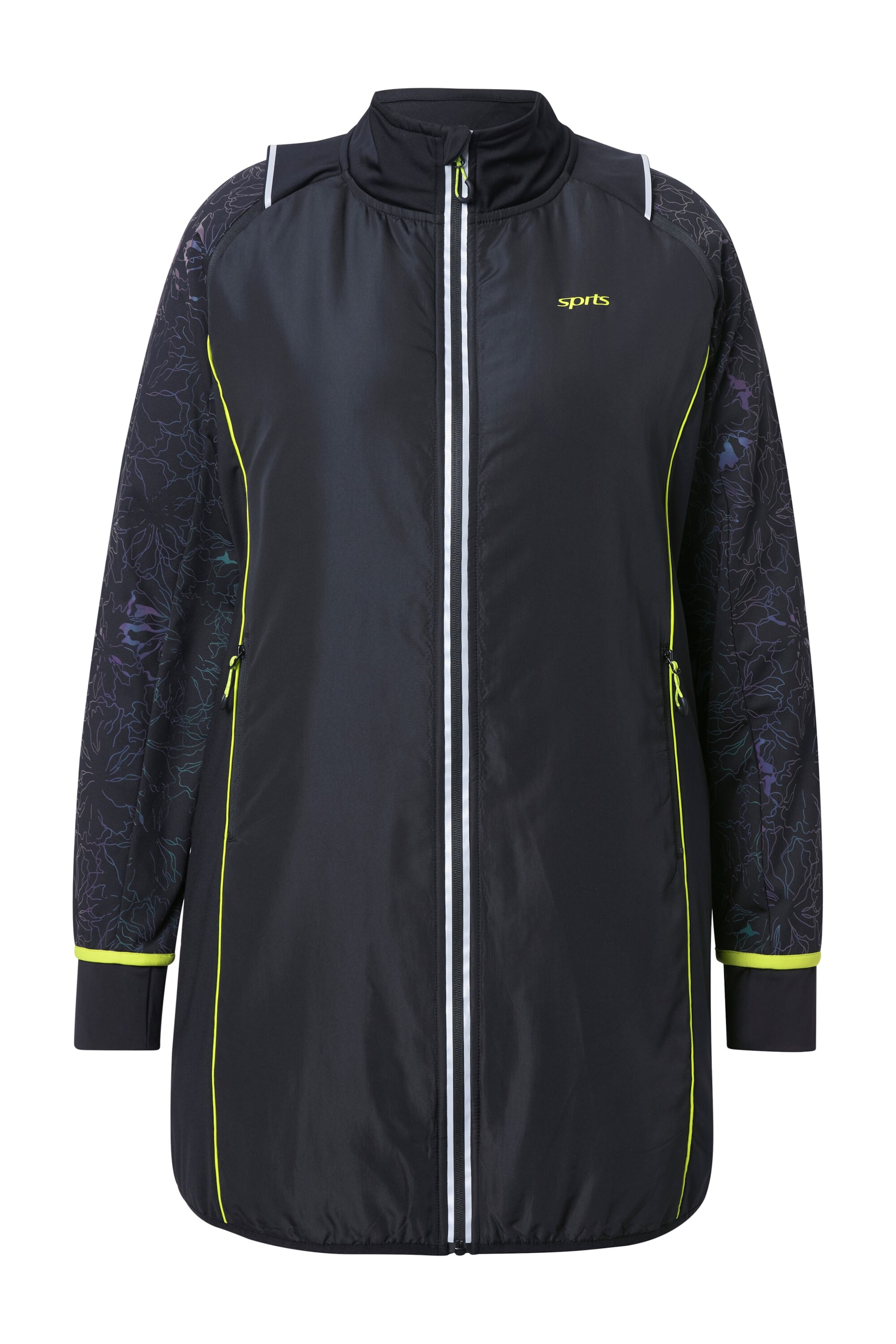 Ulla Popken Functionele jas in Zwart: voorkant