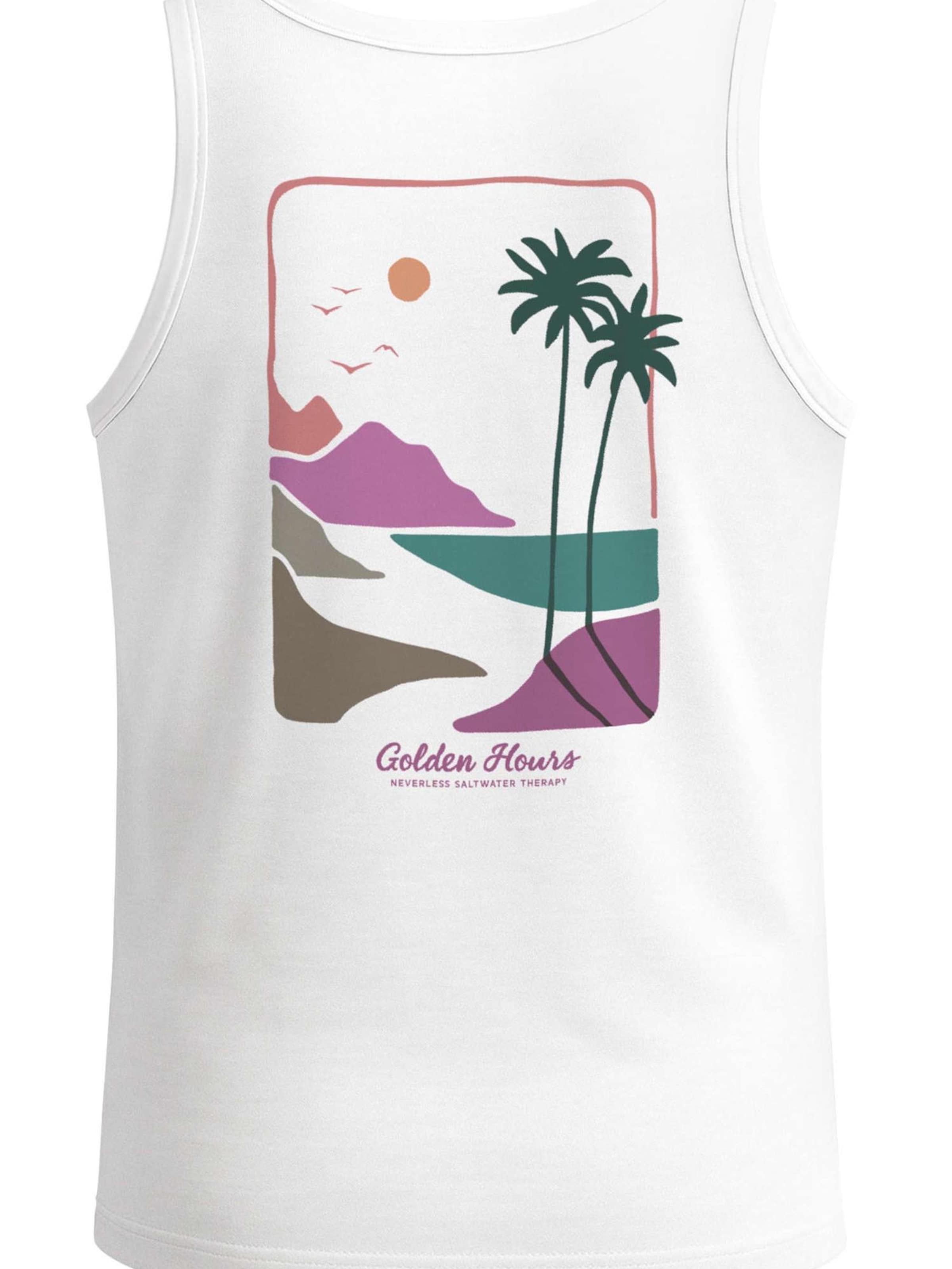 Neverless Shirt 'Golden Hours'‌‌‌‌‌‌‌‌ in Weiß