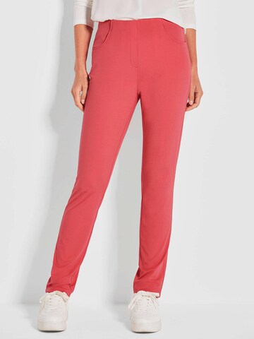 Goldner Slimfit Broek 'Bella' in Oranje: voorkant