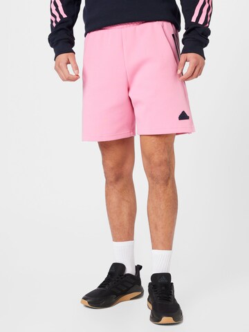 ADIDAS SPORTSWEAR Regular Workout Pants 'Future Icons 3-Stripes' in Pink: front