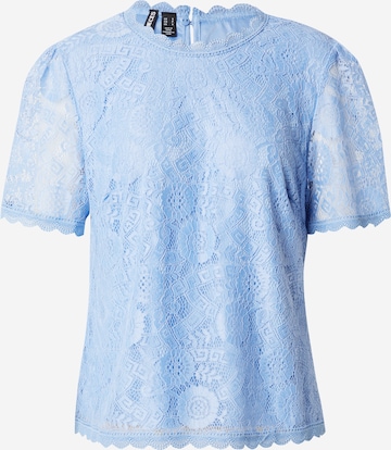 PIECES Blouse 'OLLINE' in Blauw: voorkant