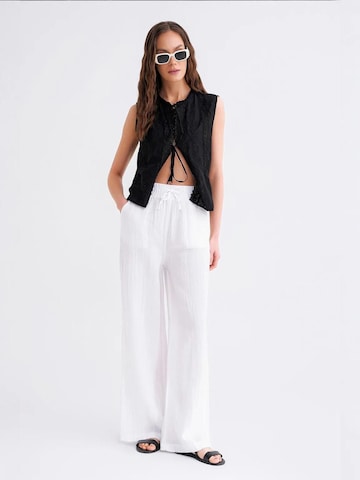 MixRay Wide leg Broek in Wit