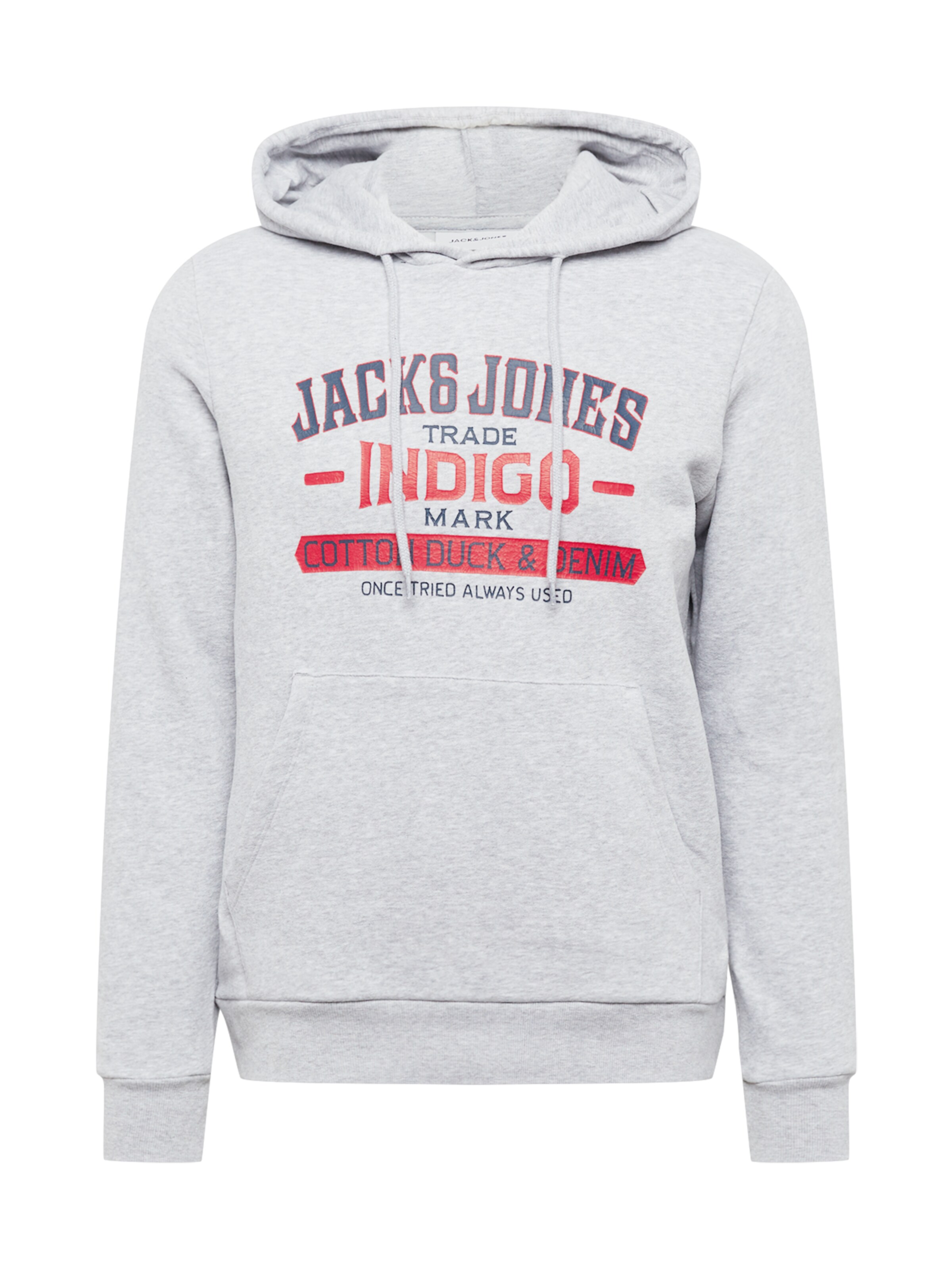 JACK & JONES Sweatshirt 'New Denim' in Grijs: voorkant