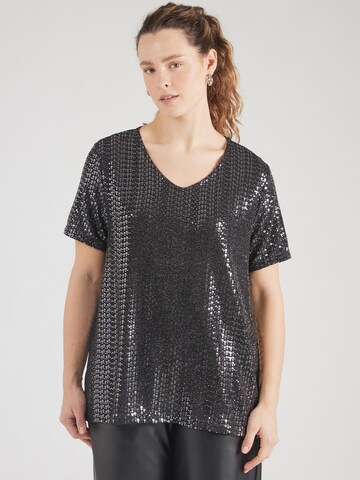 ONLY Carmakoma Blouse 'CARLOLINA' in Zwart: voorkant