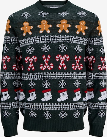Jack & Jones Junior Sweater 'JJXmas Santa' in Green: front