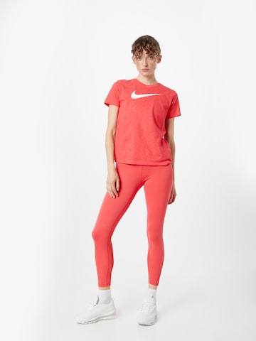NIKE Skinny Workout Pants 'One' in Red