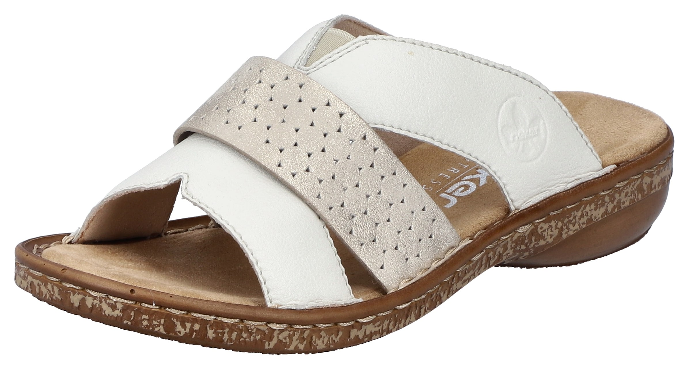 Mule Rieker en blanc : devant