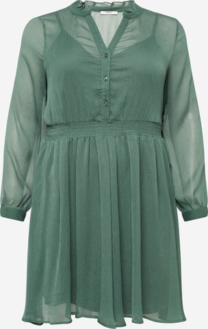 ABOUT YOU Curvy Shirt dress 'Rea' in Green: front