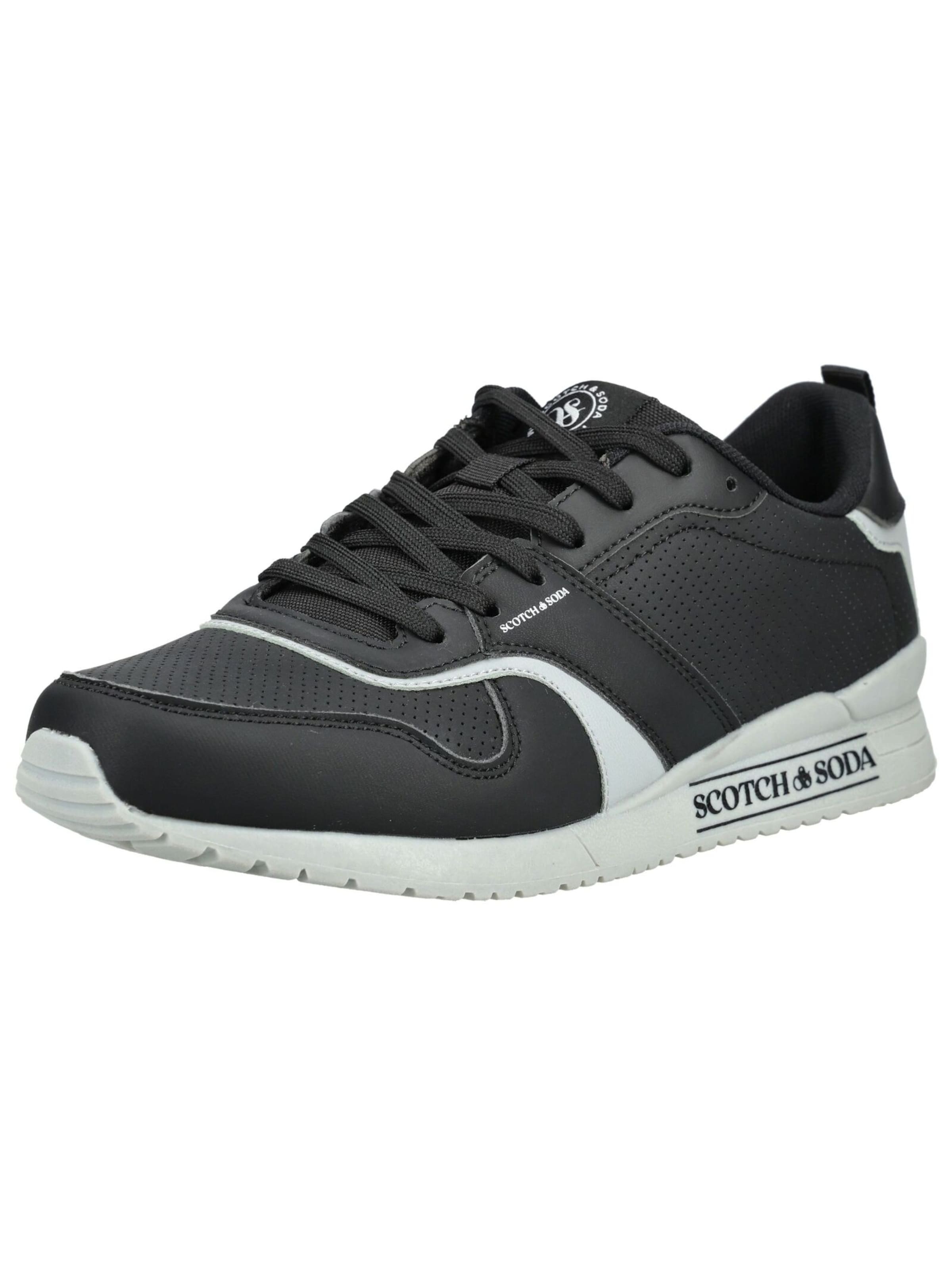 Baskets basses SCOTCH & SODA en noir : devant