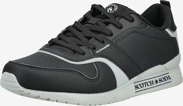 Baskets basses SCOTCH & SODA en noir : devant