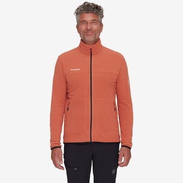 MAMMUT Tapered Athletic Fleece Jacket 'Innominata Light' in Orange: front