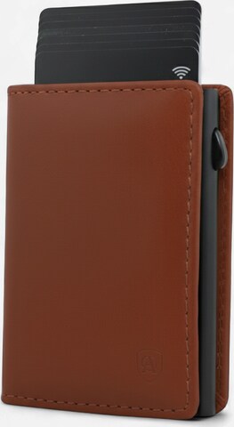 Akaroa Portemonnaie 'Slim Wallet Pelle II' in Braun: Vorderseite