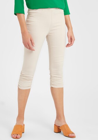 Skinny Pantalon b.young en beige : devant