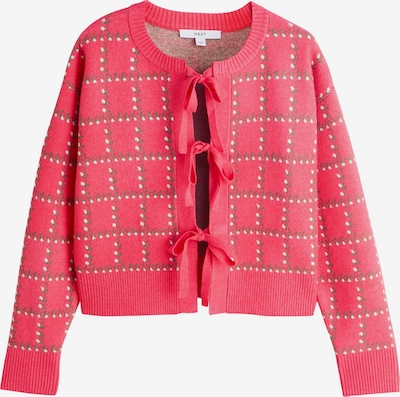 Next Strickjacke in XS in grün / himbeer / weiß, Produktansicht